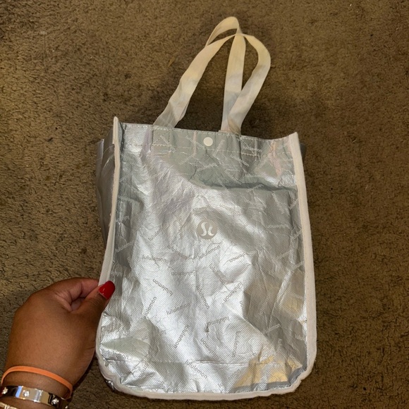 lululemon athletica Metallic Silver Tote - Picture 1 of 7
